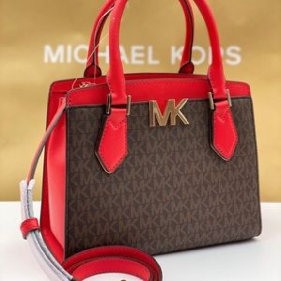 Michael Kors Mott Medium Satchel Coral Reef - Picture 2 of 8